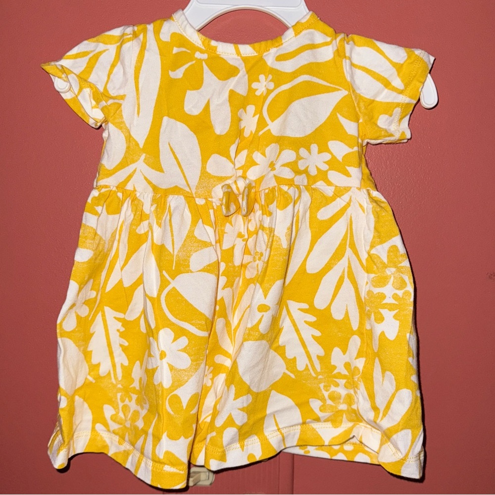 Carters yellow floral dress 12-18m